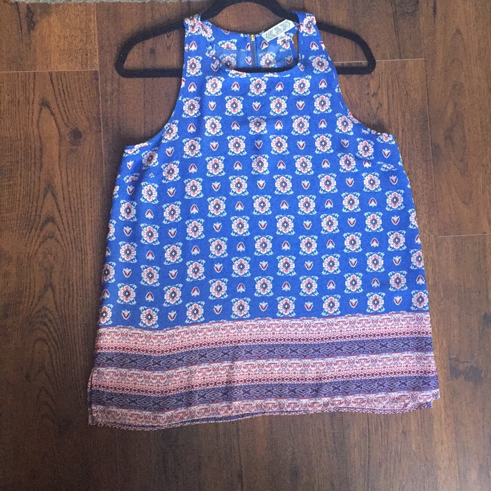 Pink Rose Sleeveless Blouse